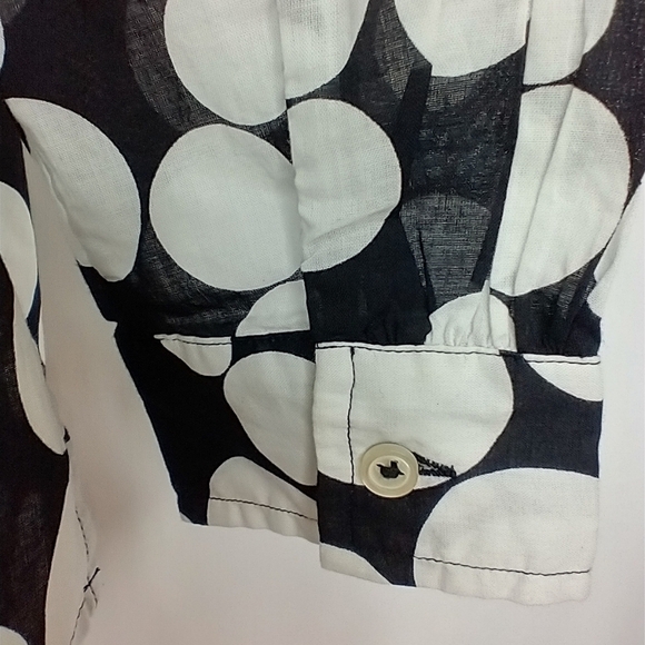 TALBOTS POLKA DOT COTTON BLOUSE NWOT - Picture 6 of 7